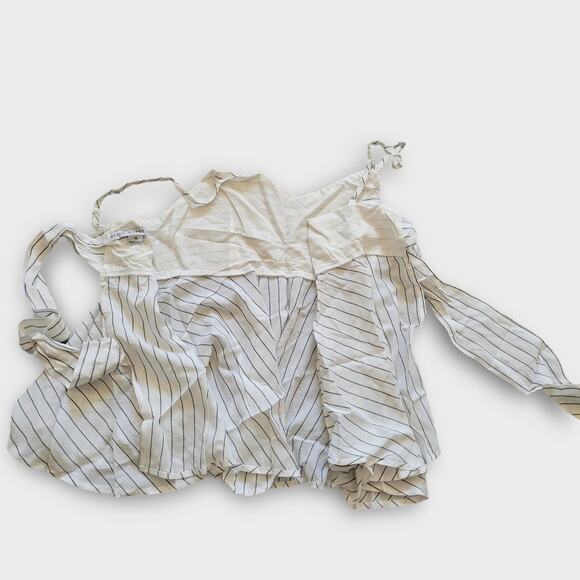 HYFVE Wrap Back Bow Tie Sweetheart Hi Lo Striped Cami Sz M - Picture 6 of 8